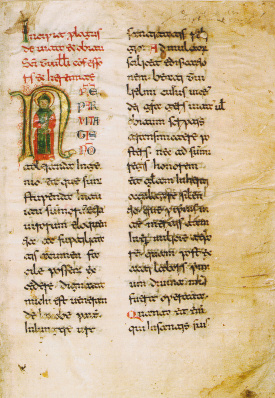 Cod. 1 (62214), Legenda sancti Guilielmi, c.1, Biblioteca dell'Abbazia di Montevergine