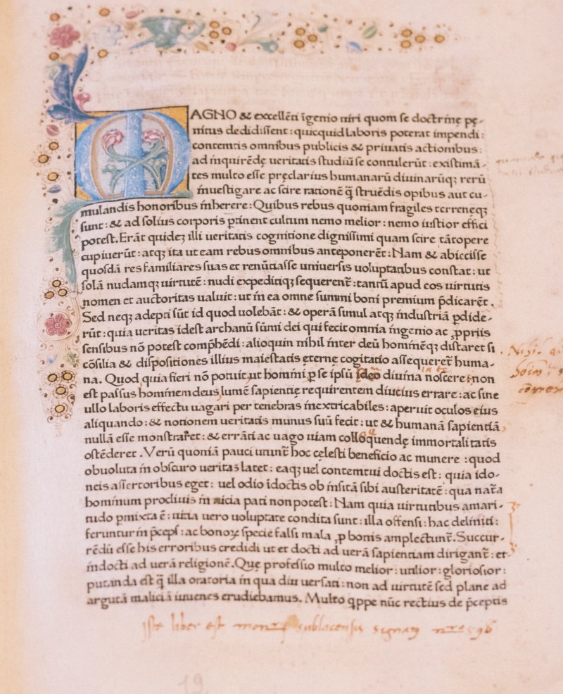 Lattanzio, Divine Institutiones..., 29 ottobre 1465, Subiaco, Biblioteca statale del Monumento nazionale di Montecassino